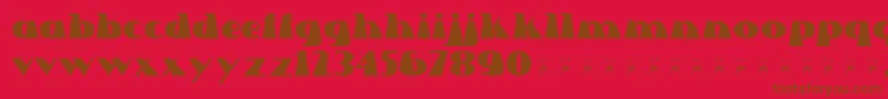 Lettre Dans Le Decor Font – Brown Fonts on Red Background