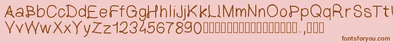 LettreClassique Font – Brown Fonts on Pink Background