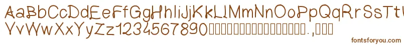 Шрифт LettreClassique – коричневые шрифты на белом фоне