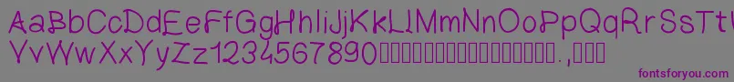 Шрифт LettreClassique – фиолетовые шрифты на сером фоне