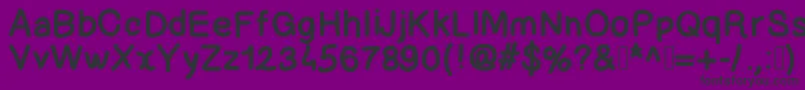 Czcionka Lettregaelle – czarne czcionki na fioletowym tle