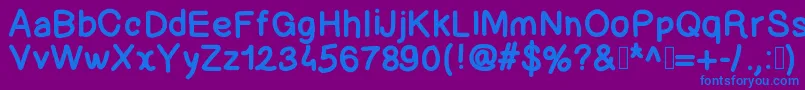 Lettregaelle Font – Blue Fonts on Purple Background