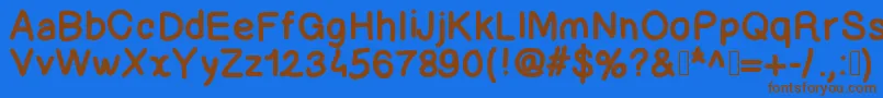 Шрифт Lettregaelle – коричневые шрифты на синем фоне