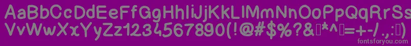 Lettregaelle Font – Gray Fonts on Purple Background