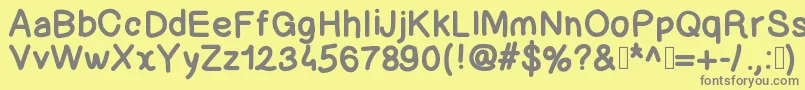 Lettregaelle Font – Gray Fonts on Yellow Background