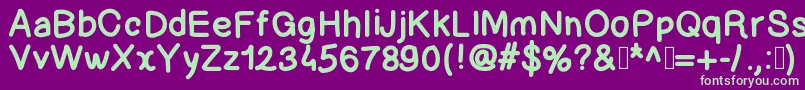 Lettregaelle Font – Green Fonts on Purple Background