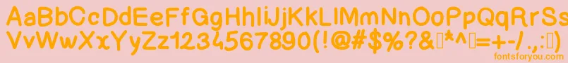 Lettregaelle Font – Orange Fonts on Pink Background