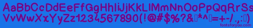 Lettregaelle Font – Purple Fonts on Blue Background