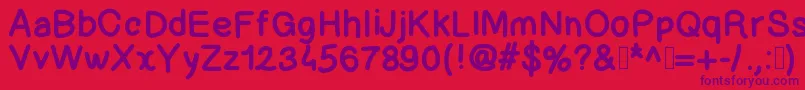 Lettregaelle-Schriftart – Violette Schriften auf rotem Hintergrund