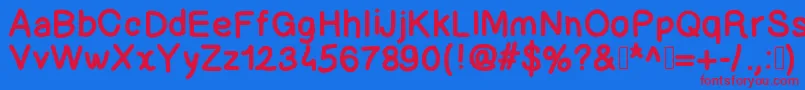 フォントLettregaelle – 赤い文字の青い背景