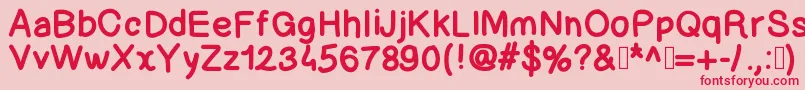 Lettregaelle Font – Red Fonts on Pink Background