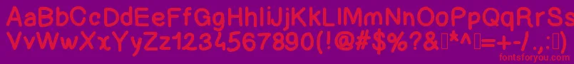 Lettregaelle Font – Red Fonts on Purple Background