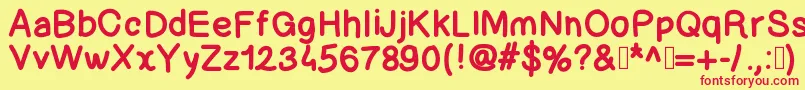 Lettregaelle Font – Red Fonts on Yellow Background