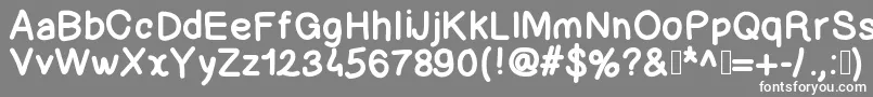 フォントLettregaelle – 灰色の背景に白い文字