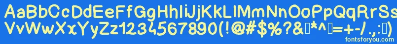 Lettregaelle Font – Yellow Fonts on Blue Background