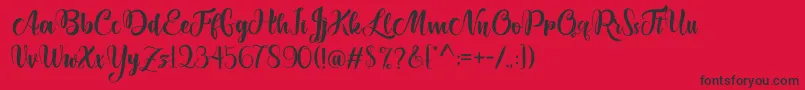 Lettyh Font – Black Fonts on Red Background