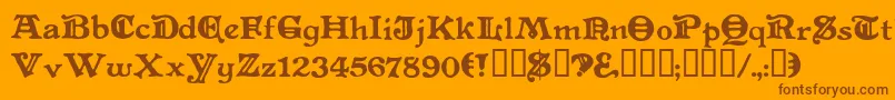 More about LEVEFD Font LEVEFD Font – Brown Fonts on Orange Background