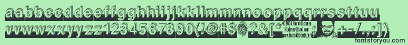 LEVEL    Font – Black Fonts on Green Background