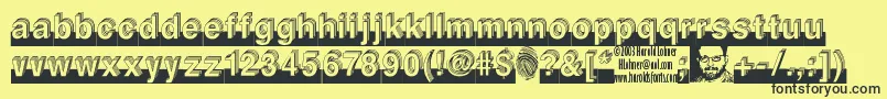 LEVEL    Font – Black Fonts on Yellow Background