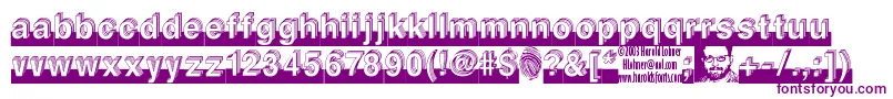LEVEL   -Schriftart – Violette Schriften auf weißem Hintergrund