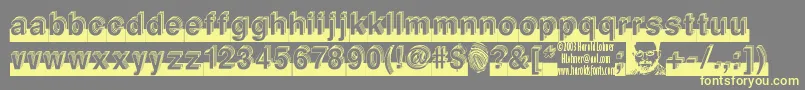 LEVEL    Font – Yellow Fonts on Gray Background