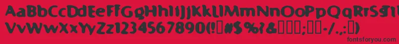 フォントFast99 – 赤い背景に黒い文字