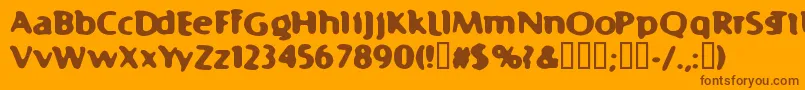 Fast99 Font – Brown Fonts on Orange Background