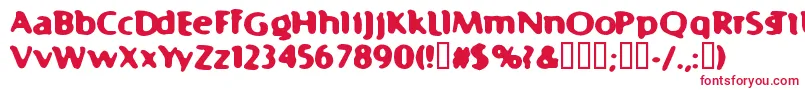 フォントFast99 – 白い背景に赤い文字