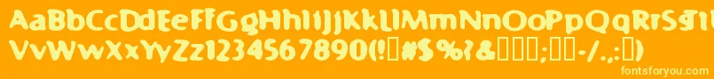 Fast99 Font – Yellow Fonts on Orange Background