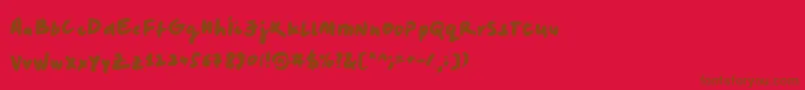 LEVIMARKER Font – Brown Fonts on Red Background