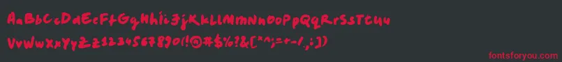 LEVIMARKER Font – Red Fonts on Black Background