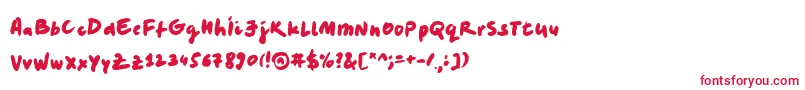 LEVIMARKER Font – Red Fonts on White Background