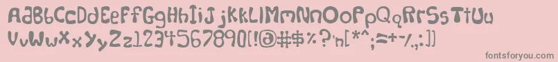 フォントlevity – ピンクの背景に灰色の文字