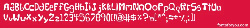 levity Font – White Fonts on Red Background