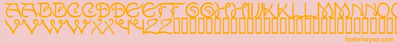 LEWIFD   Font – Orange Fonts on Pink Background