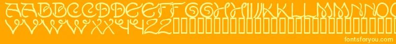 LEWIFD   Font – Yellow Fonts on Orange Background