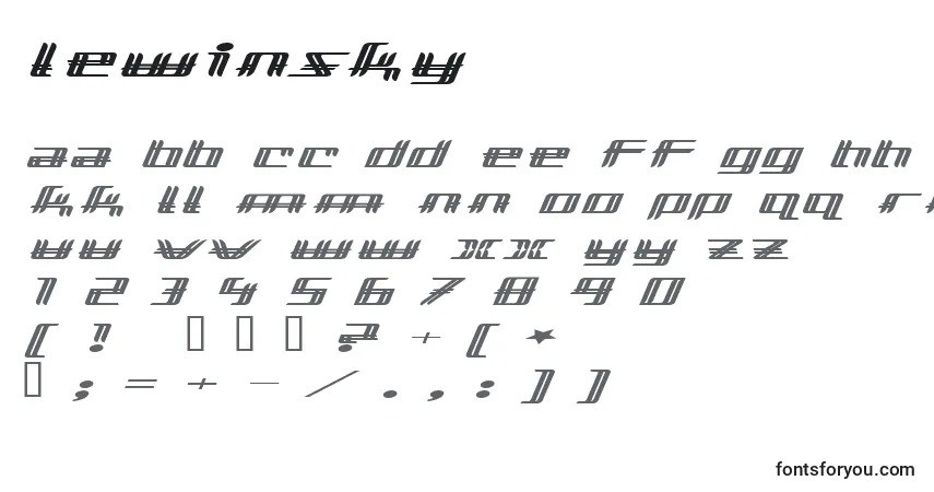 Schriftart Lewinsky (132534) – Alphabet, Zahlen, spezielle Symbole