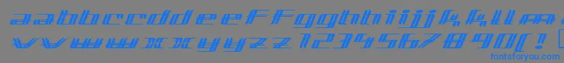 フォントlewinsky – 灰色の背景に青い文字