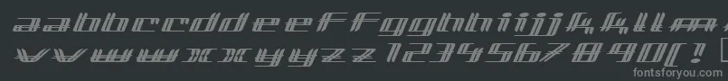 lewinsky-Schriftart – Graue Schriften auf schwarzem Hintergrund