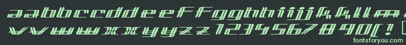 フォントlewinsky – 黒い背景に緑の文字