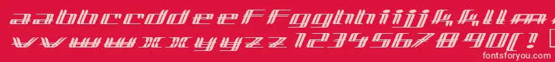 lewinsky Font – Pink Fonts on Red Background