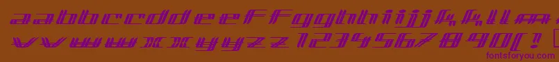 lewinsky-fontti – violetit fontit ruskealla taustalla
