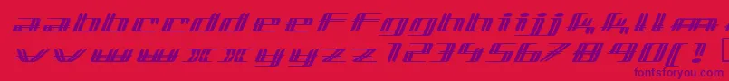 lewinsky Font – Purple Fonts on Red Background