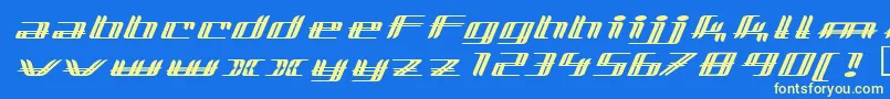 lewinsky Font – Yellow Fonts on Blue Background