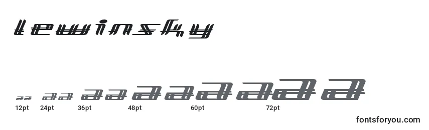 Размеры шрифта Lewinsky (132534)