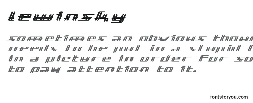 Lewinsky (132534) フォントのレビュー