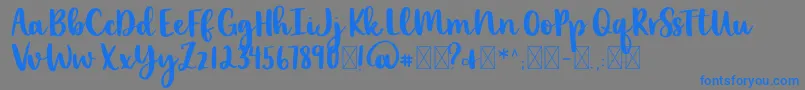 lexi new Font – Blue Fonts on Gray Background