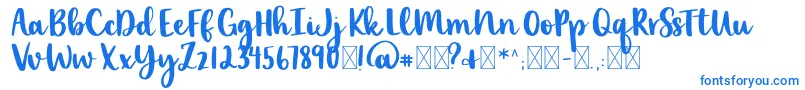 lexi new Font – Blue Fonts on White Background