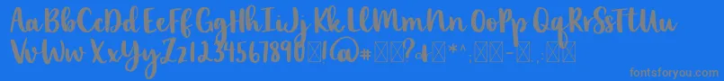 lexi new-Schriftart – Graue Schriften auf blauem Hintergrund