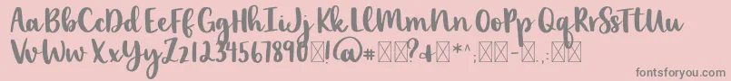 lexi new-Schriftart – Graue Schriften auf rosa Hintergrund